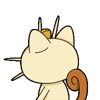 Meowth mid Pay Day, throwing coins